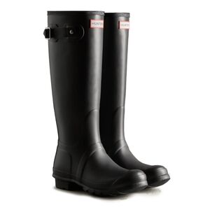 Hunter Original Tall Rain Boots (Black, sz 8)